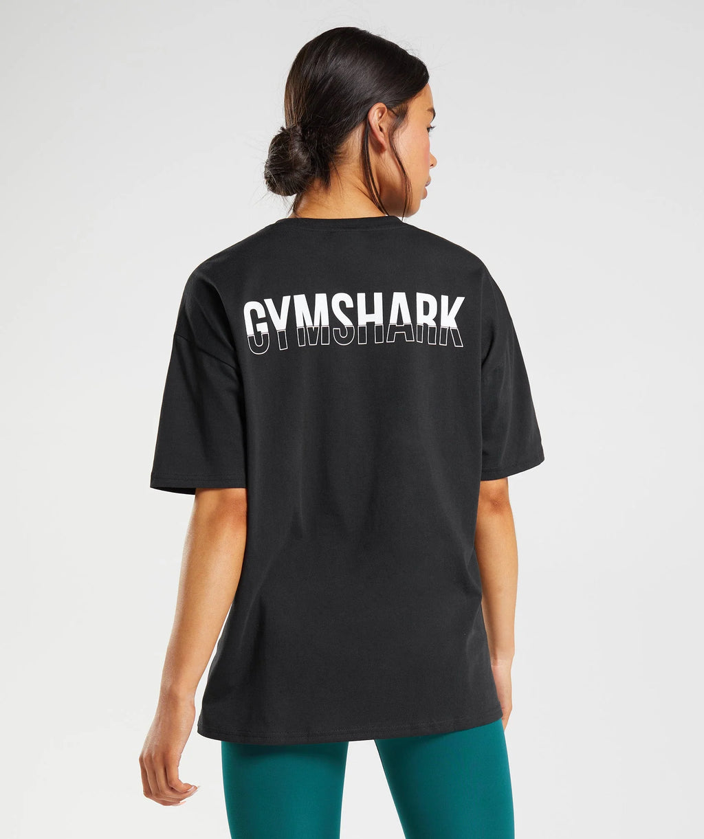 "FRACTION GYMSHARK" Oversized training shirt