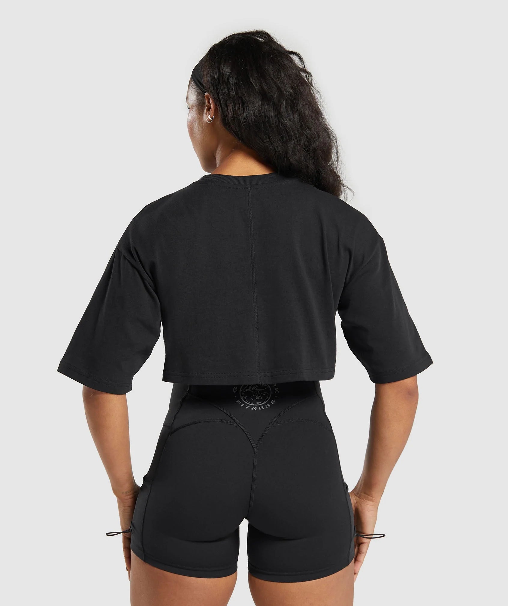 "BASIC SHARK" Oversized crop