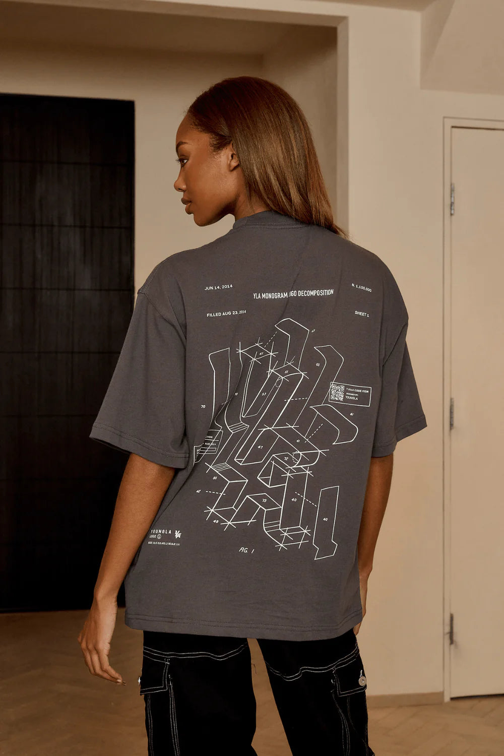 "DIGITAL YOUNGLA" Oversized training shirt