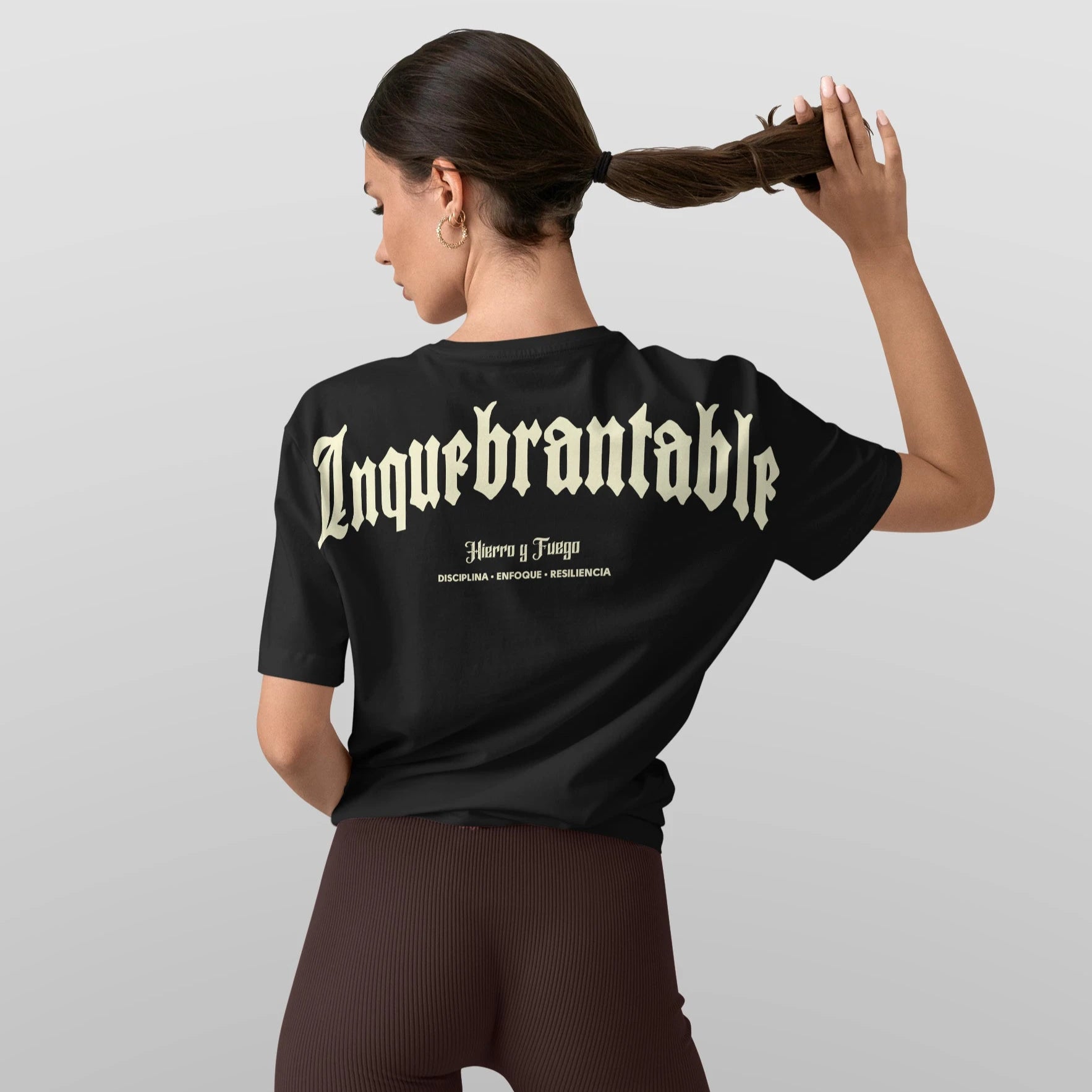 "INQUEBRANTABLE" Oversized training shirt